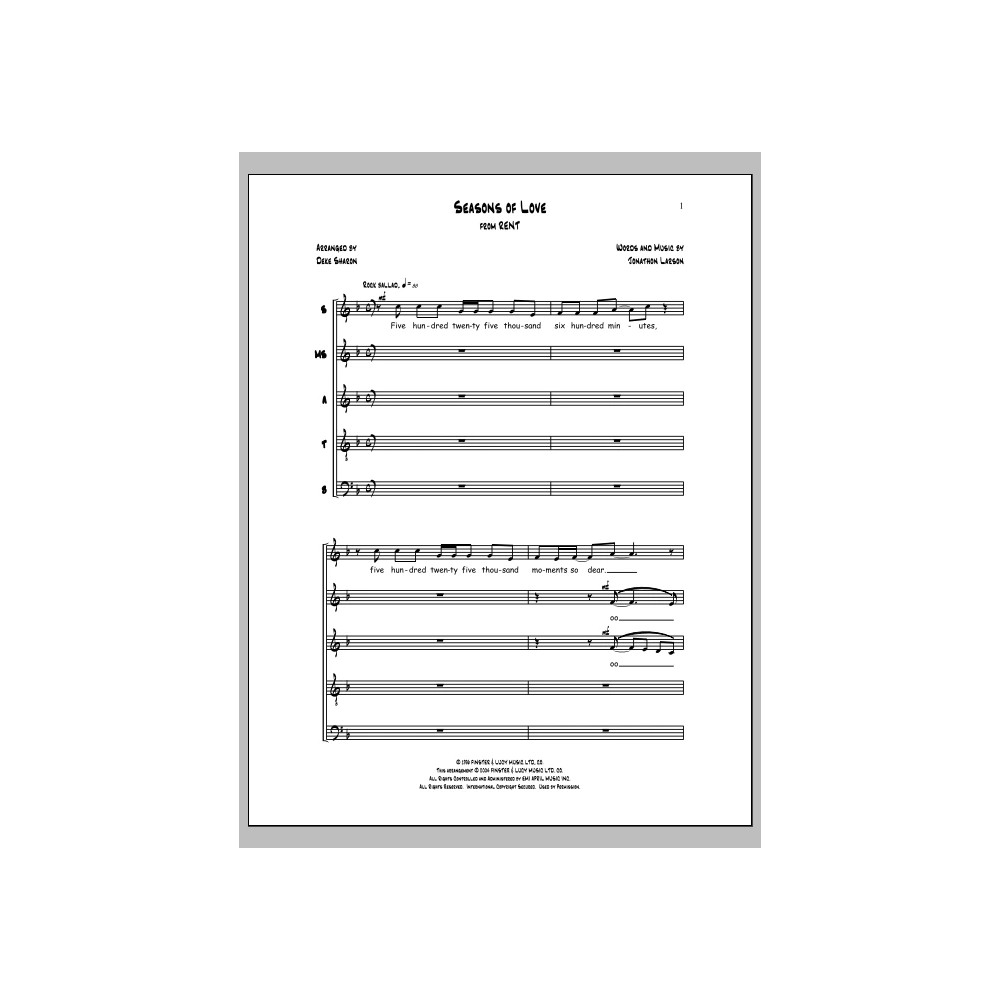 Seasons of Love (arr. Deke Sharon)