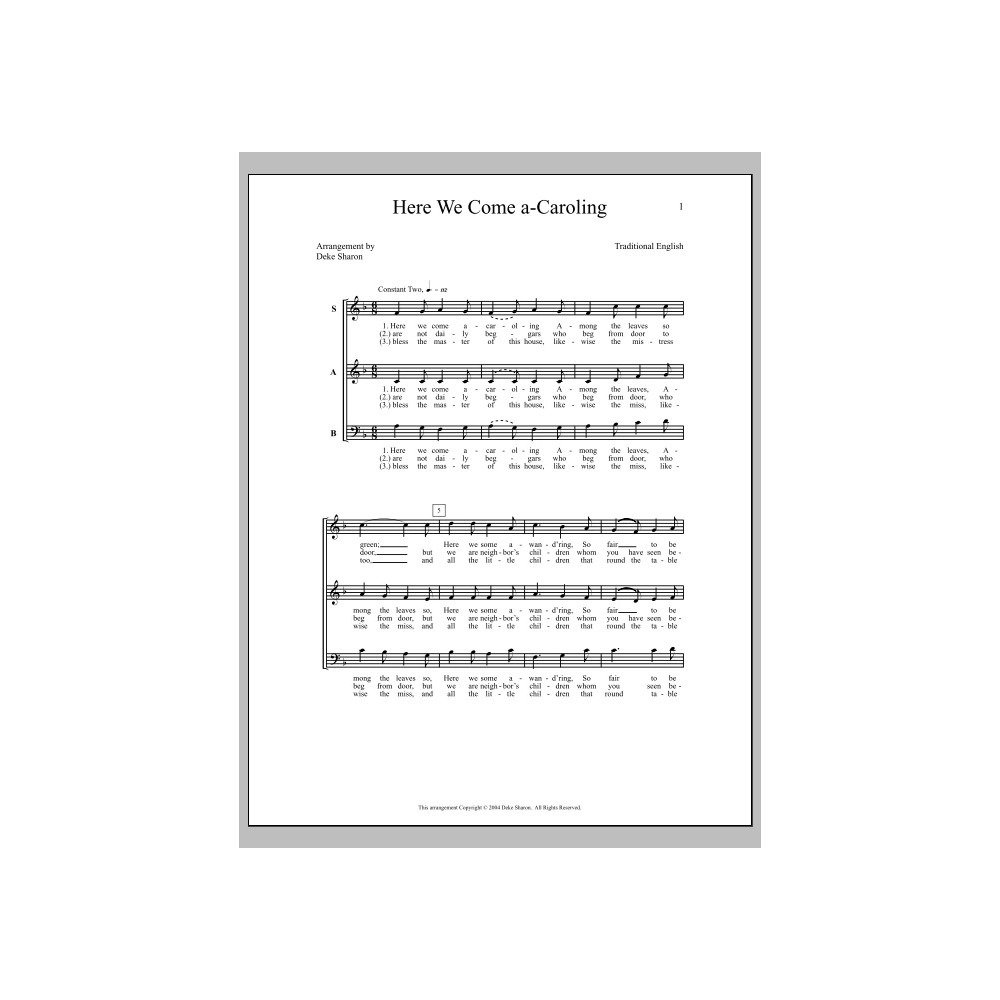 Here We Come A-Caroling