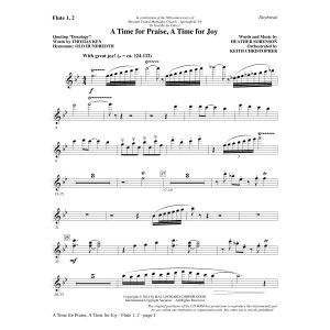 A Time for Praise, A Time for Joy - Flute 1 & 2