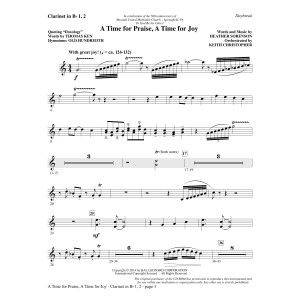 A Time for Praise, A Time for Joy - Bb Clarinet 1 & 2