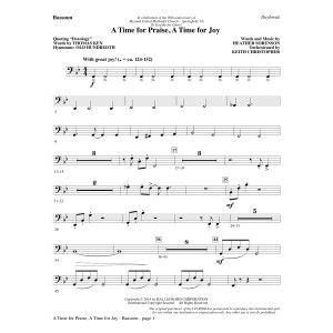 A Time for Praise, A Time for Joy - Bassoon