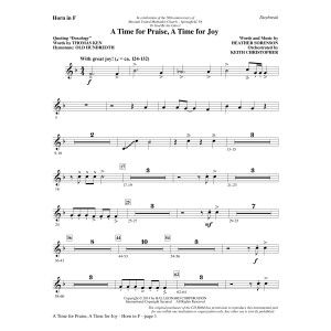 A Time for Praise, A Time for Joy - F Horn
