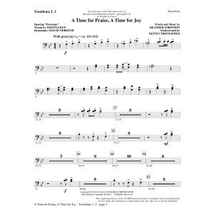 A Time for Praise, A Time for Joy - Trombone 1 & 2