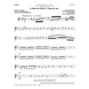 A Time for Praise, A Time for Joy - Violin 2