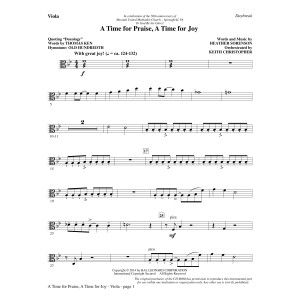 A Time for Praise, A Time for Joy - Viola