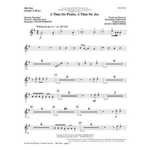 A Time for Praise, A Time for Joy - Alt-Saxophon (mit Horn)