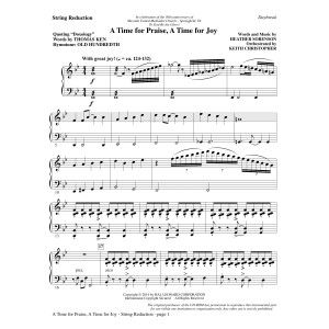 A Time for Praise, A Time for Joy - Keyboard-Streicher-Reduktion