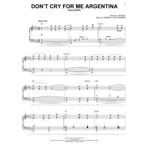 Don't Cry For Me Argentina (from Evita)