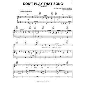 Don't Play That Song (You Lied)