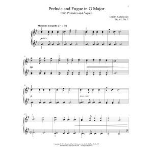 Prelude And Fugue In G Major
