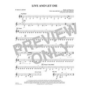 Live and Let Die - Bb Bass Clarinet