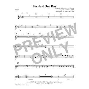 For Just One Day - Oboe