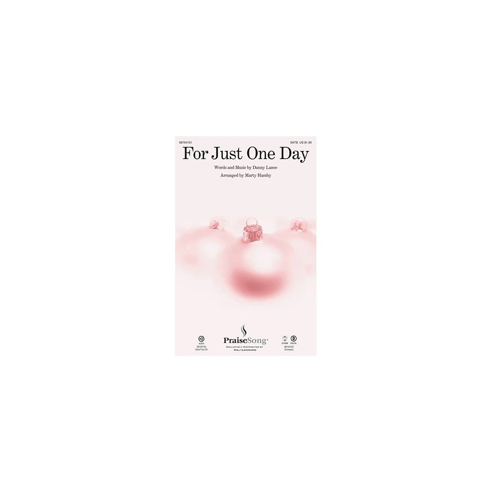 For Just One Day - Clarinet 1 & 2