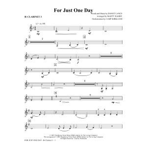 For Just One Day - Klarinette 3
