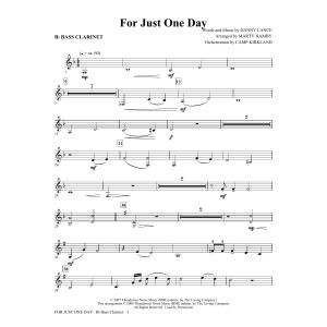 For Just One Day - Bass Clarinet