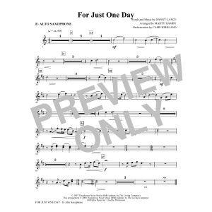 For Just One Day - Alto Sax