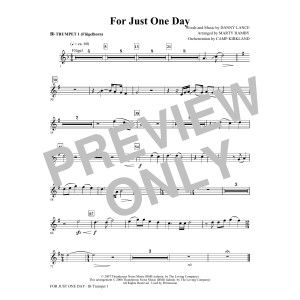 For Just One Day - Trumpet 1