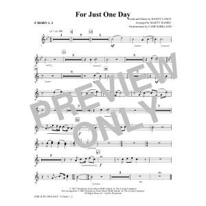 For Just One Day - Horn 1 & 2