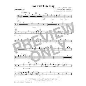 For Just One Day - Posaune 1 & 2