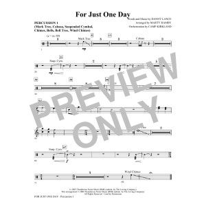 For Just One Day - Percussion 1