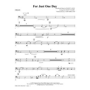For Just One Day - Cello
