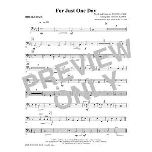 For Just One Day - Double Bass