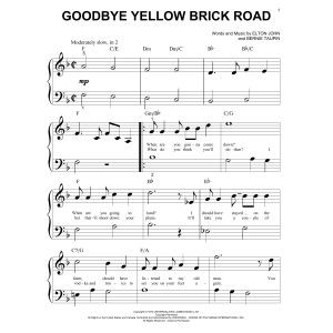 Goodbye Yellow Brick Road