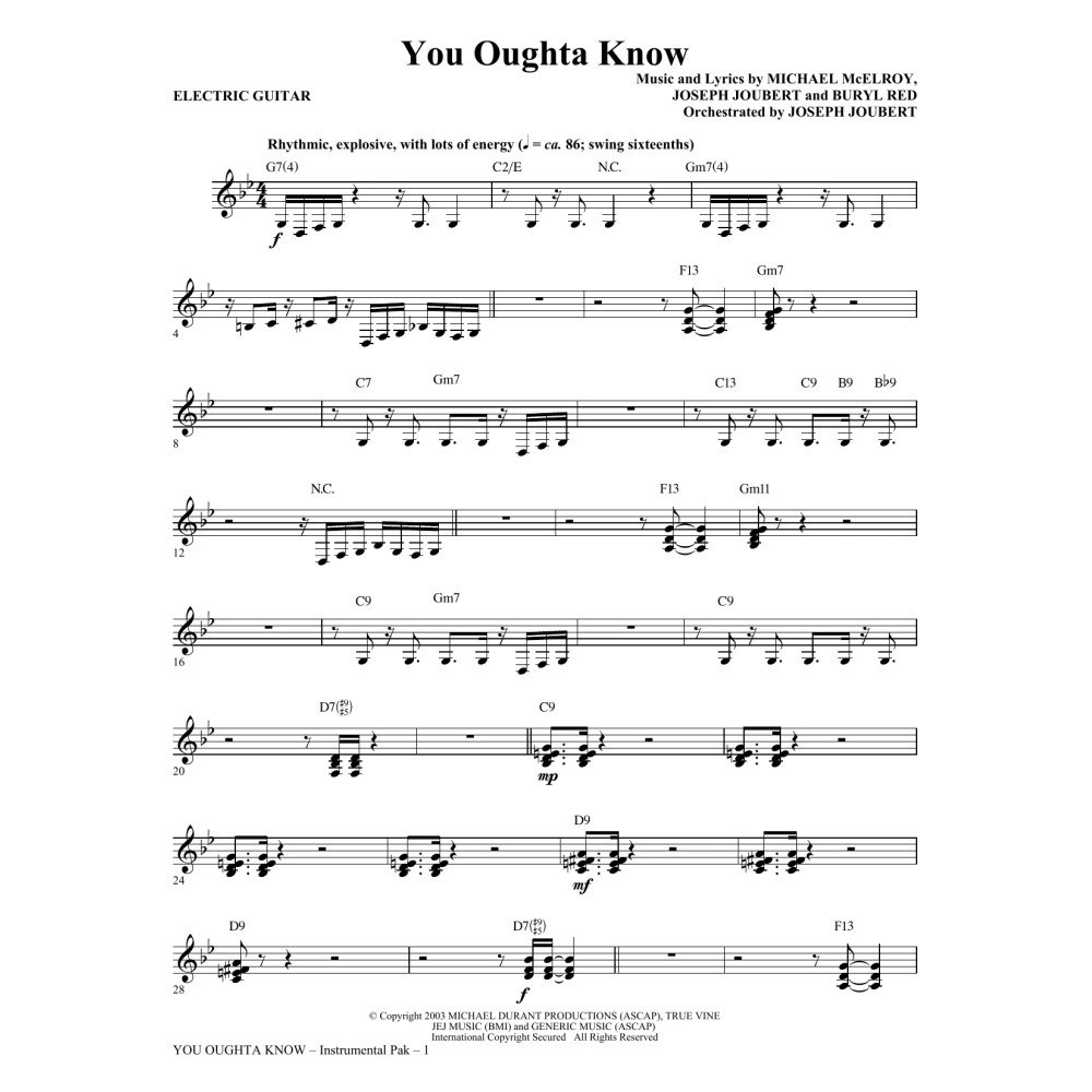 You Oughta Know - E-Gitarre