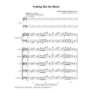 Nothing But the Blood - Partitur