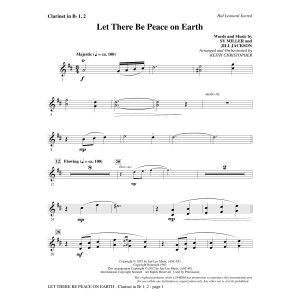 Let There Be Peace On Earth - Bb Klarinette 1 & 2