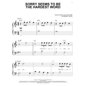 Sorry Seems To Be The Hardest Word
