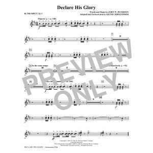 Declare His Glory - Bb Trumpet 2,3