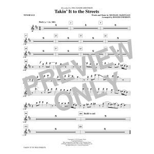Takin' It to the Streets - Tenor Saxophone