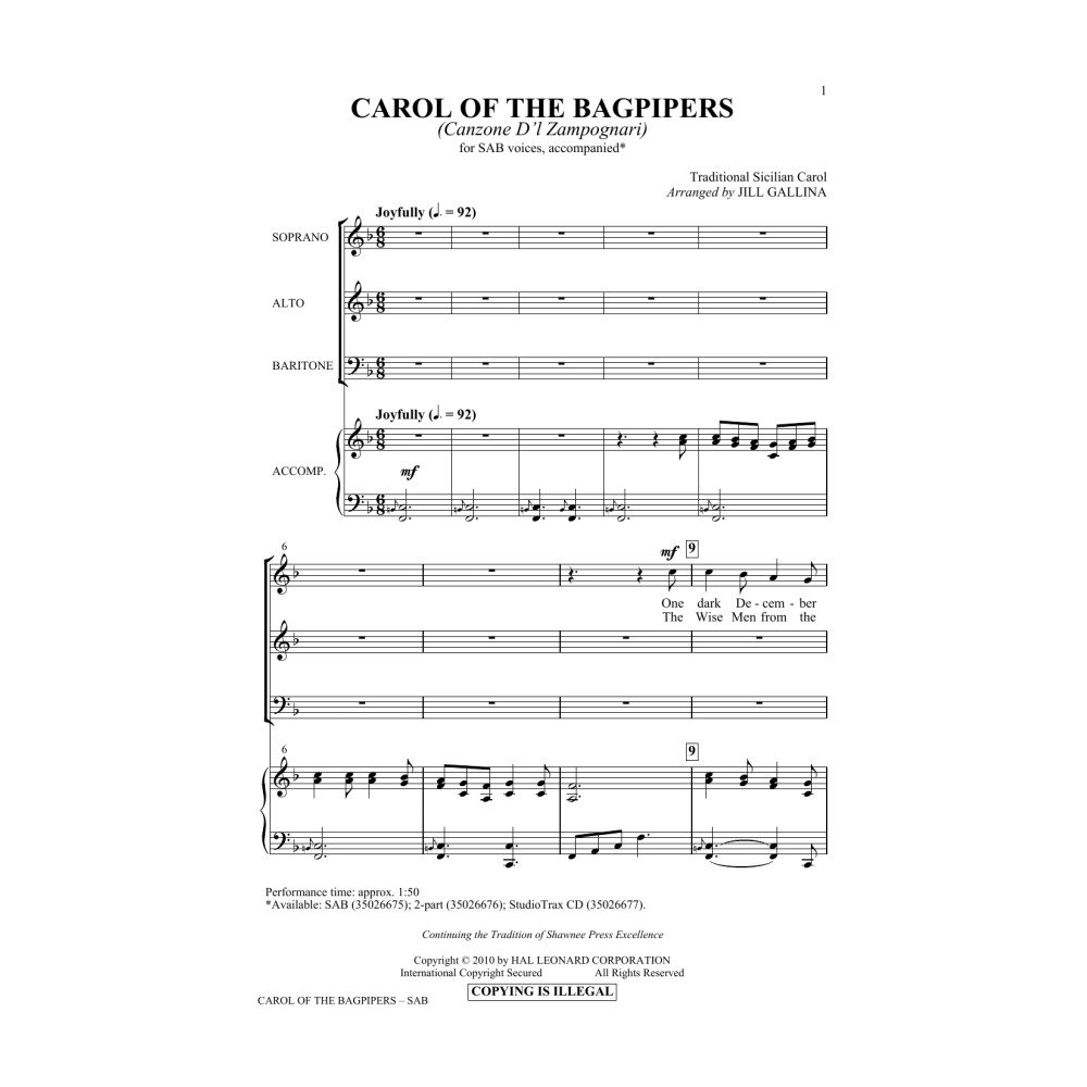 Carol Of The Bagpipers (Canzone D''l Zampognari)