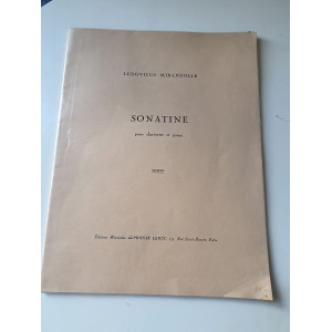 Ludovicus Mirandolle - Sonatine Pour Clarinette Et Piao - Ed. Leduc