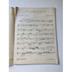Jean Hubeau Air Tendre et Varié pour clarinette et piano