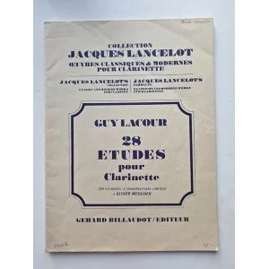 Guy Lacour 28 Etudes Pour Clarinette Sur Les Modes À Transpositions Limitées D'Olivier Messiaen
