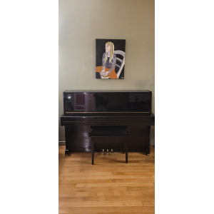 Steiner Upright Piano, Black Lacquer Finish