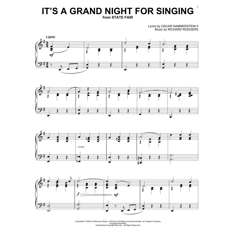 It's A Grand Night For Singing