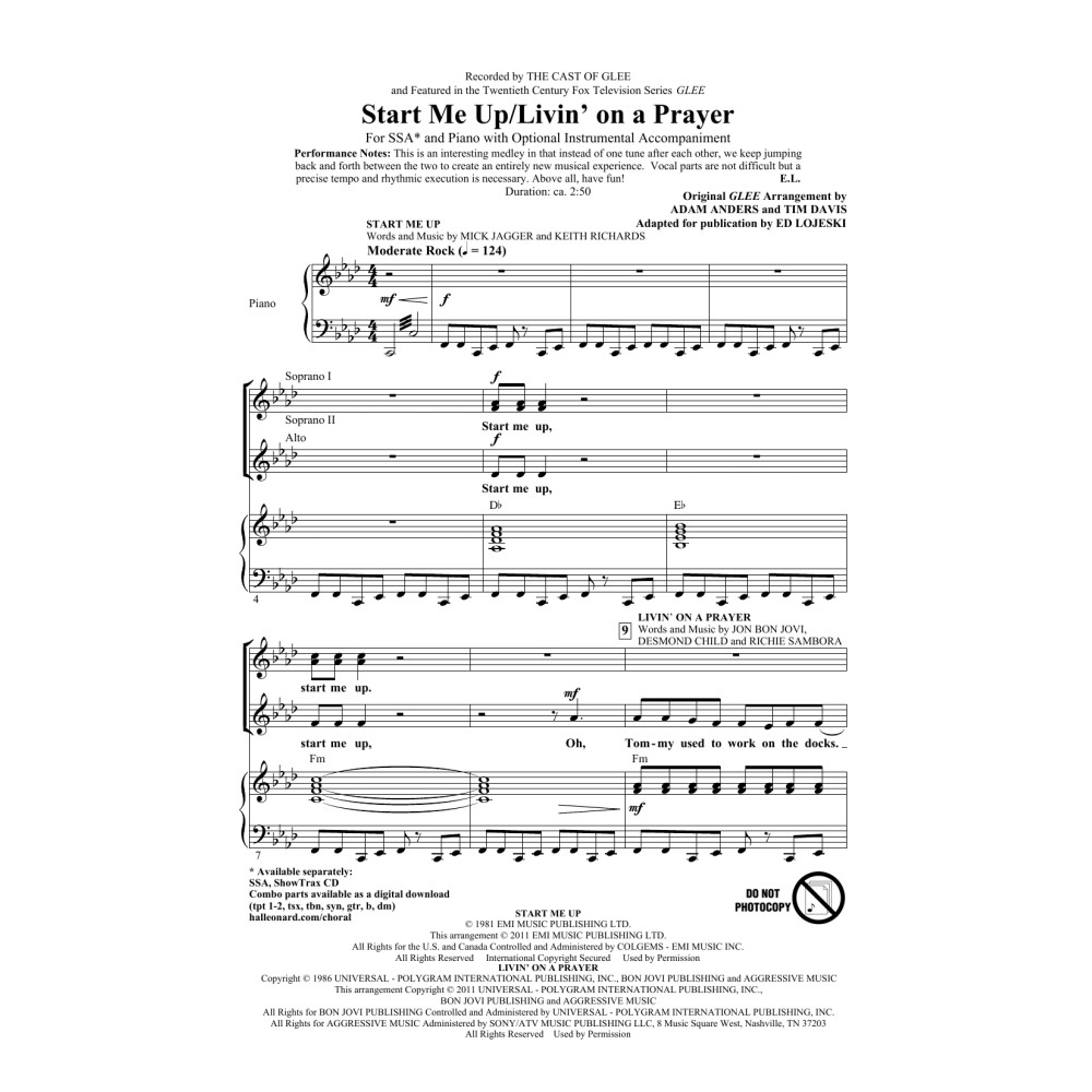 Start Me Up/Livin'' On A Prayer