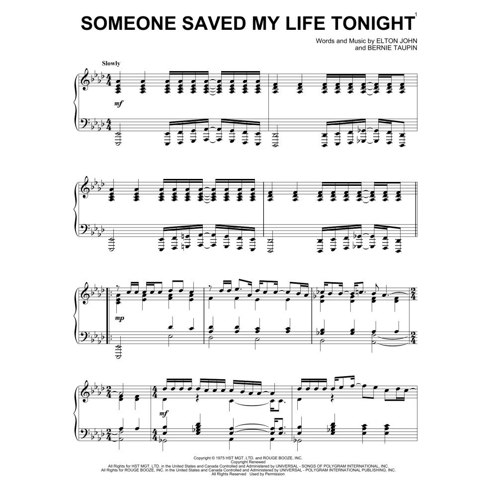 Someone Saved My Life Tonight
