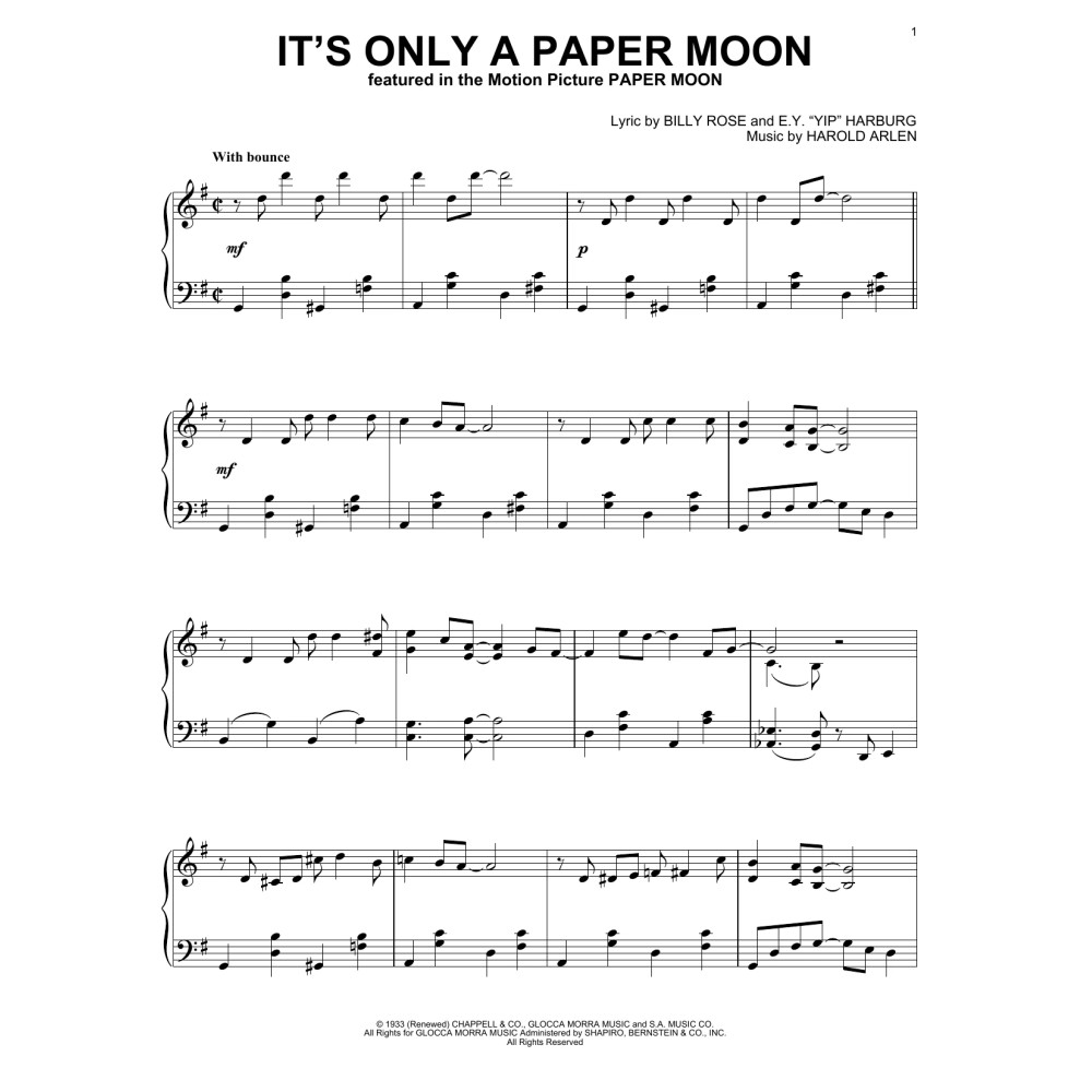 It's Only A Paper Moon
