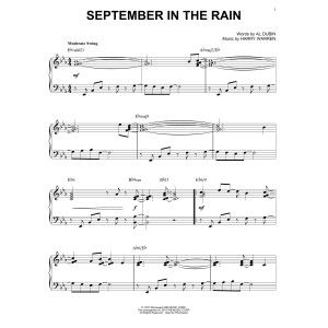 September In The Rain [Jazz version] (arr. Brent Edstrom)
