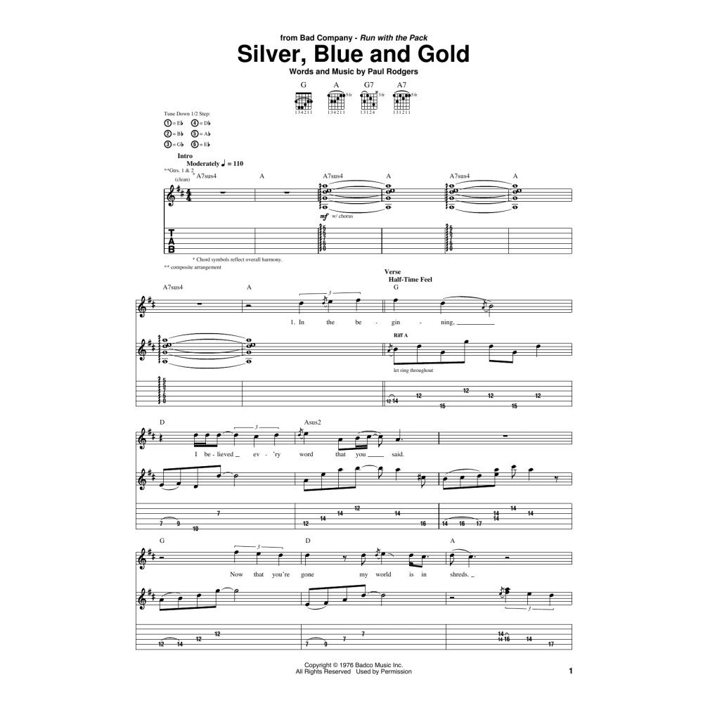 Silver, Blue And Gold