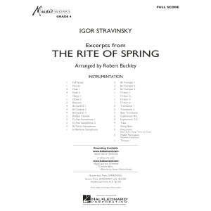Excerpts from The Rite of Spring - Conductor Score (Full Score)