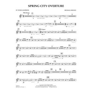Spring City Overture - Bb Tenor Saxophone
