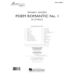 Poem Romantic No. 1 (in G Minor) - Conductor Score (Full Score)