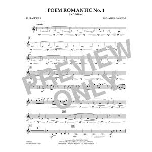 Poem Romantic No. 1 (in G Minor) - Bb Clarinet 1
