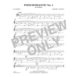 Poem Romantic No. 1 (in G Minor) - Bb Clarinet 2