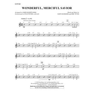 Wonderful, Merciful Savior - Gitarre